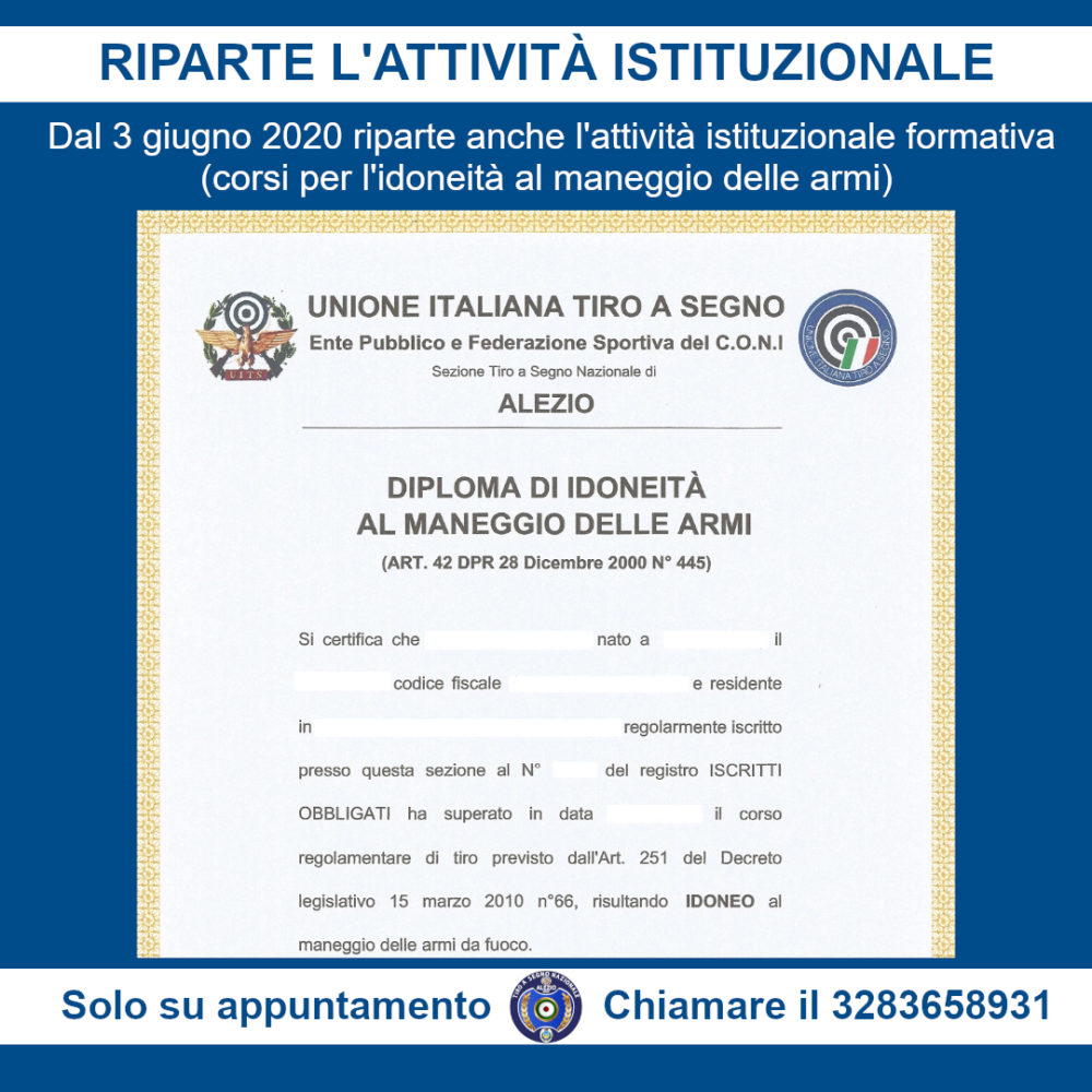Diploma Di Idoneità Al Maneggio Delle Armi