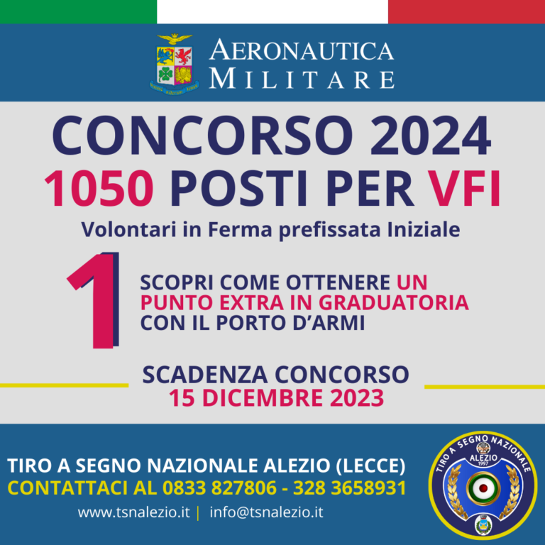 2024 CONCORSO VFI 1050 AERONAUTICA PORTO D'ARMI ALEZIO LECCE