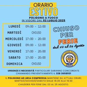 Porto d'armi corso idoneità maneggio armi sportivo alezio lecce questura orario apertura